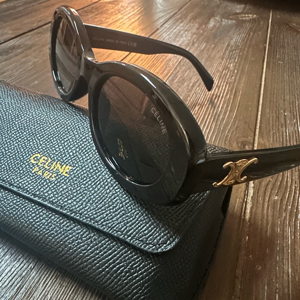 NEW Celine Triomphe 01 Sunglasses in Acetate Black
